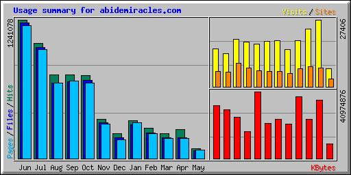 Usage summary for abidemiracles.com